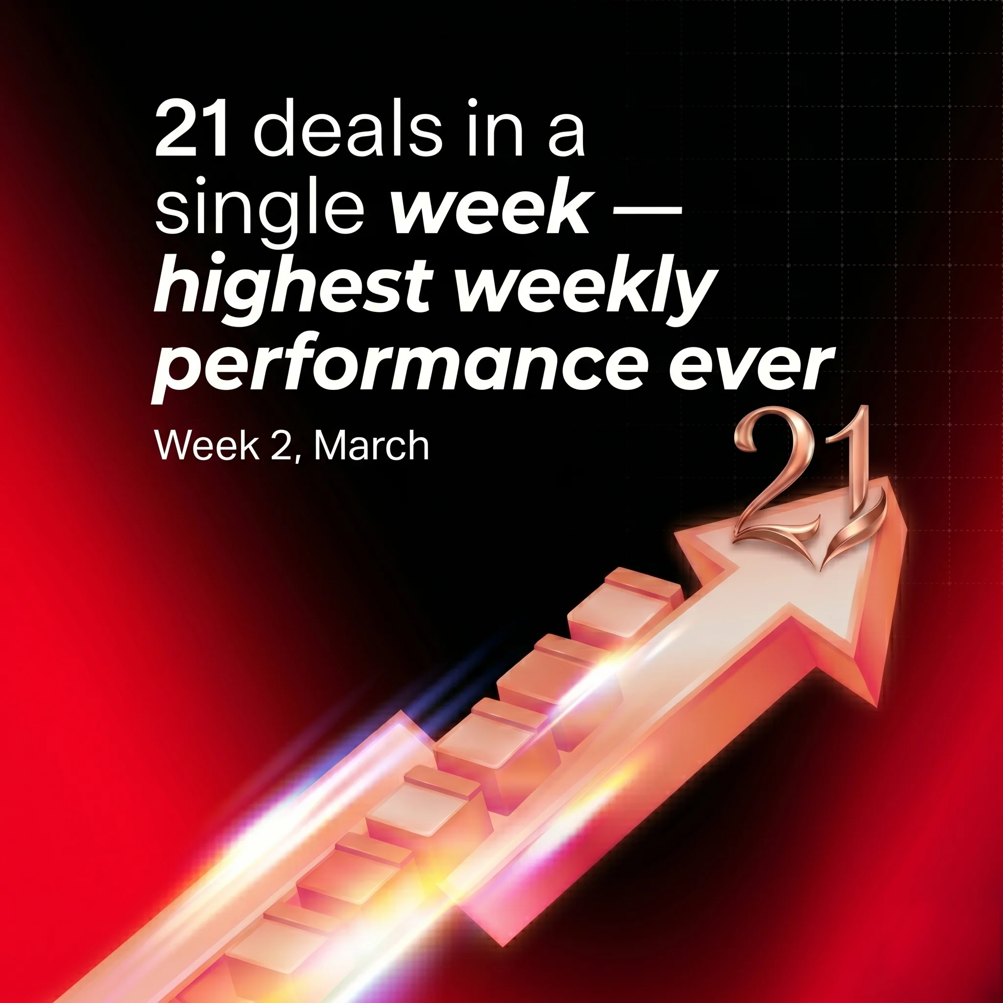 21 deals in a single week