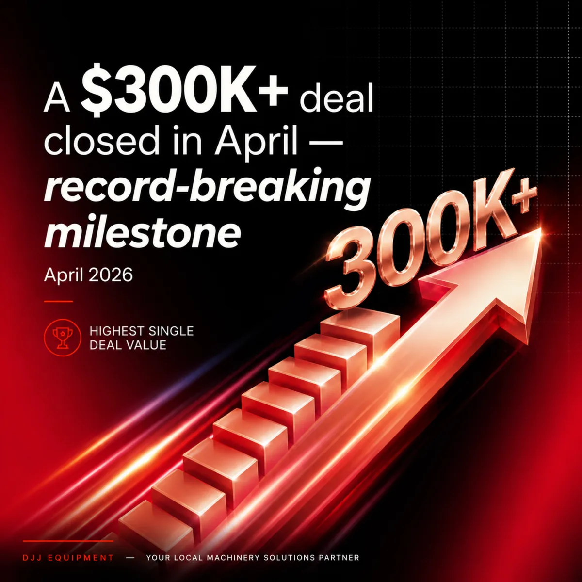 A $300K+ deal closed in April — record-breaking milestone