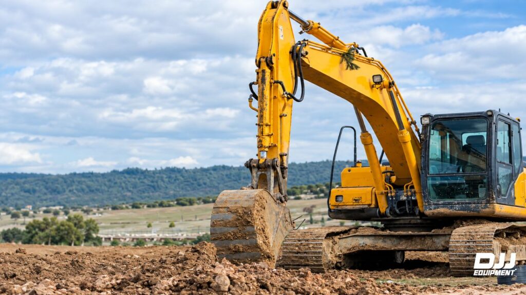 a used large excavator