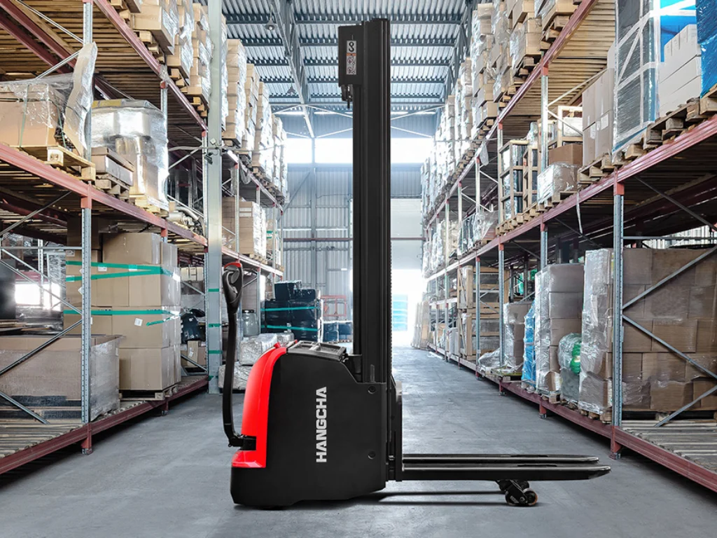 A Series High Range Pedestrain Pallet Stacker With Initial Lift 5