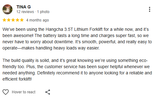 DJJ-Google-Review-about-HANGCHA-Forklift-01
