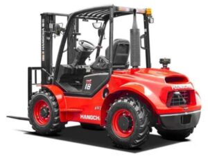 All-terrain forklift for hire, suitable for rough outdoor worksites