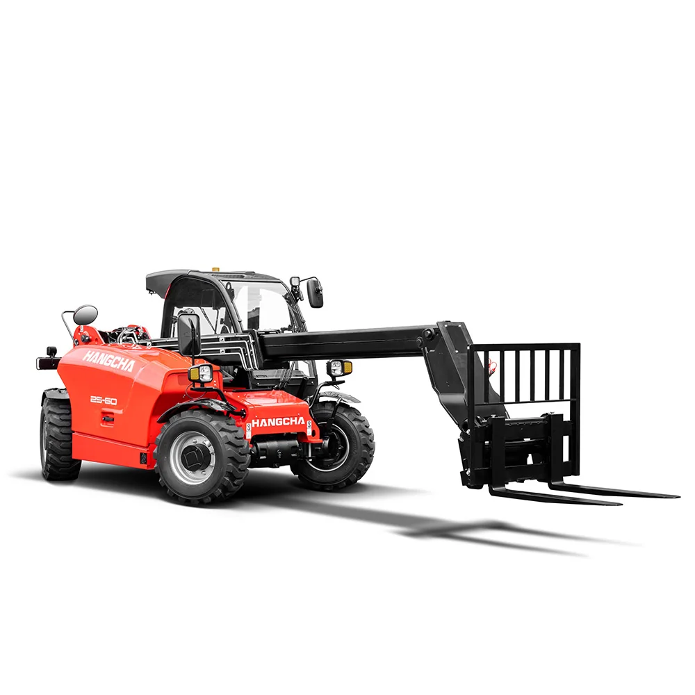 Side view of Hangcha XH Series telehandler with boom extended forward