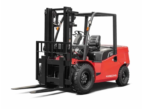 Hangcha A Series diesel and LPG forklift with 4-5.5 t lift capacity, front three-quarter view