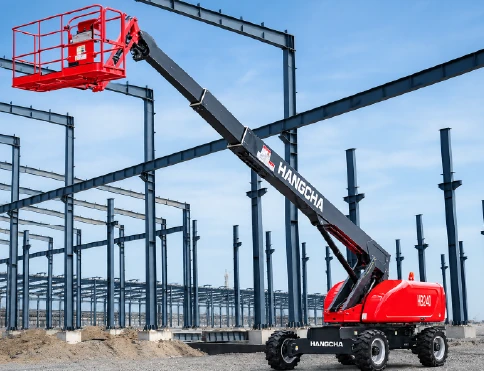 Hangcha HB Series diesel telescopic boom lift, on a construction site