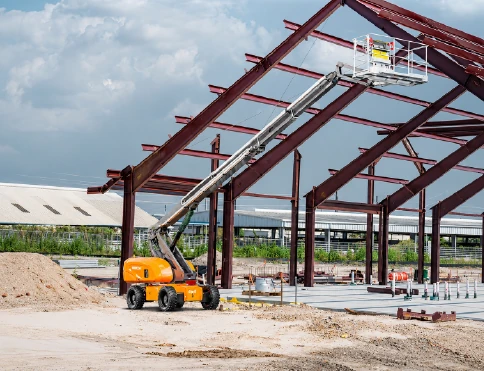 Hangcha HB Series telescopic boom lift, on a construction site