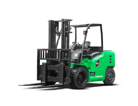 Hangcha X Series 4-wheel electric forklift with 6-10 t lift capacity, front three-quarter view