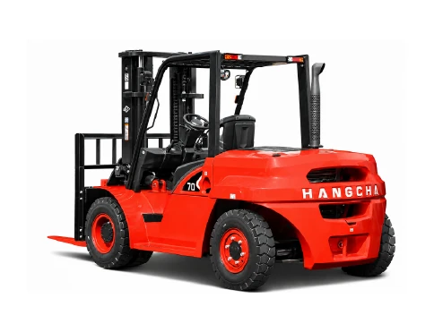 Hangcha X Series diesel and LPG forklift with 5-10 t lift capacity, front three-quarter view