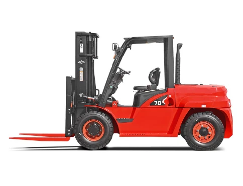 Hangcha X Series diesel and LPG forklift with 5-10 t lift capacity, side view