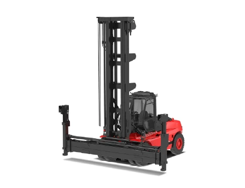 Hangcha X Series empty container handler for 3-4 layer stacking, front three-quarter view