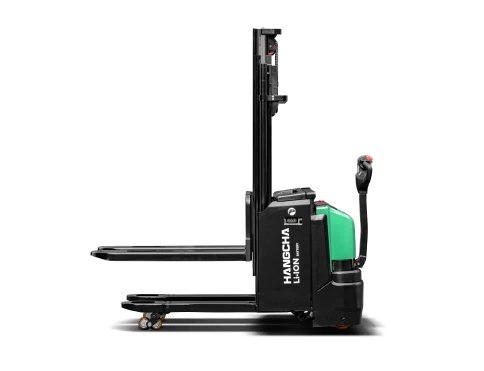 Hangcha X Series initial-lift pallet stacker with 1.2-1.6 t capacity, side view