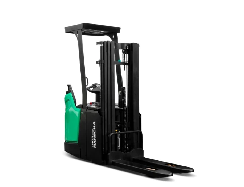 Hangcha X Series rider pallet stacker with 1.4-1.6 t capacity, rear three-quarter view