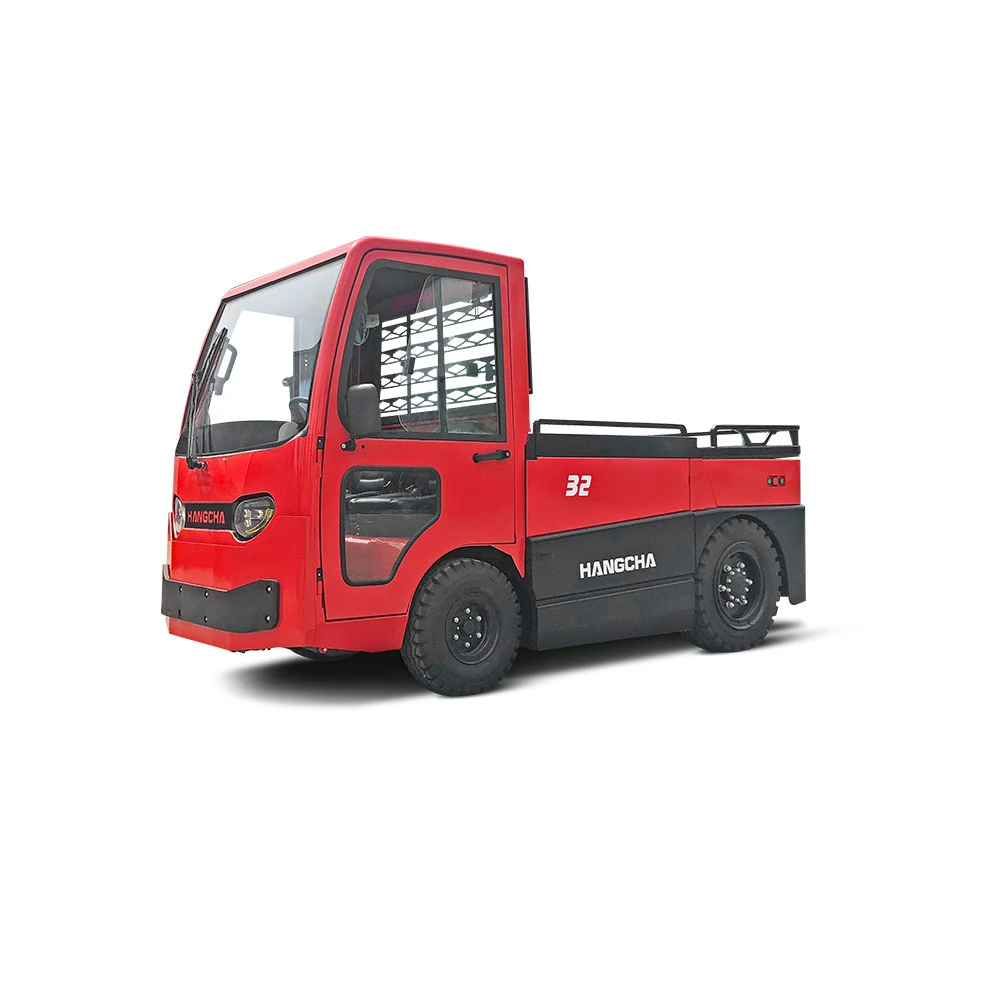 Hangcha X Series X32 tow tractor with enclosed cab, front three-quarter view