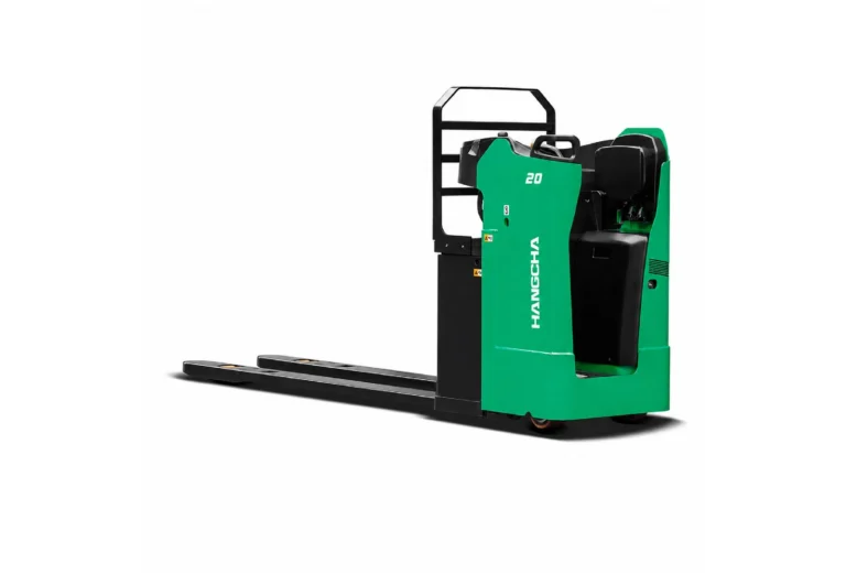 Hangcha XA Series stand-on side-seated pallet truck 2t, front three-quarter view