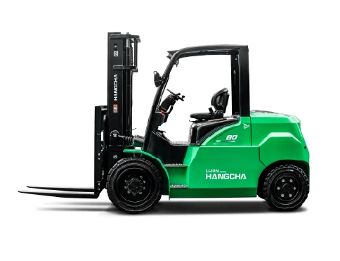 Hangcha XC Series 4-wheel electric forklift with 6-10 t lift capacity, front three-quarter view