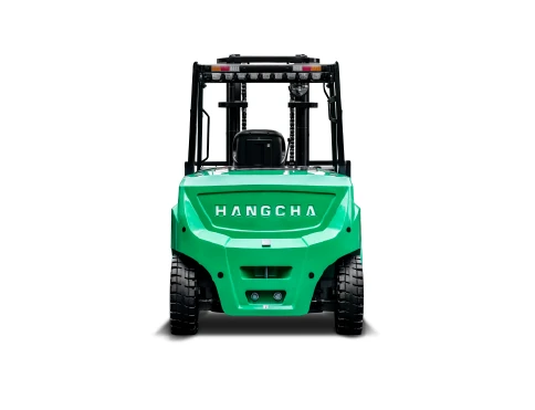 Hangcha XC Series 4-wheel electric forklift with 6-10 t lift capacity, rear view