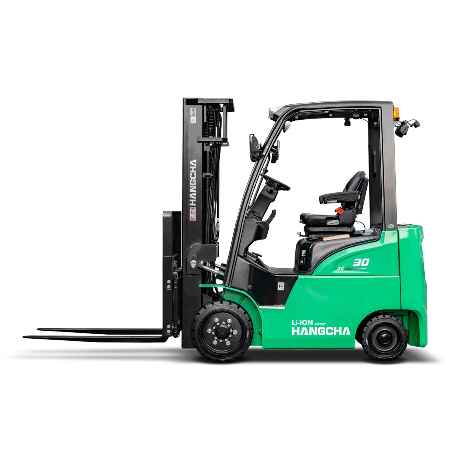 Hangcha XC Series electric cushion tyre forklift, 2-4 t capacity, front three-quarter view