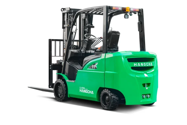 Hangcha XC Series electric cushion tyre forklift, 3.5-5.5 t capacity, front three-quarter view