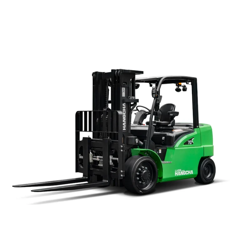 Hangcha XC Series electric cushion tyre forklift, 6-7 t capacity, front three-quarter view