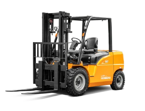 Hangcha XE Series 4-wheel electric forklift with 4-5 t lift capacity, front three-quarter view