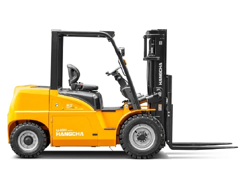 Hangcha XE Series 4-wheel electric forklift with 4-5 t lift capacity, side view