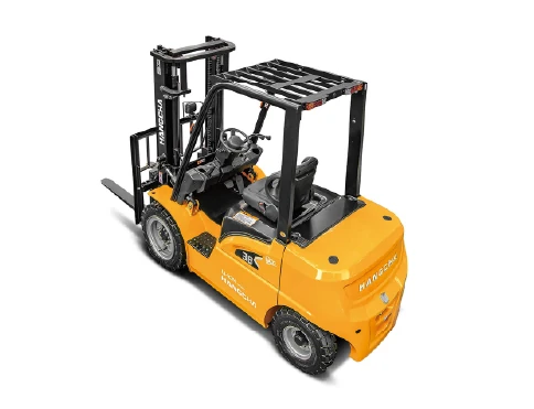 Hangcha XE Series explosion-proof electric forklift with 1.5-3.8 t lift capacity, elevated three-quarter view