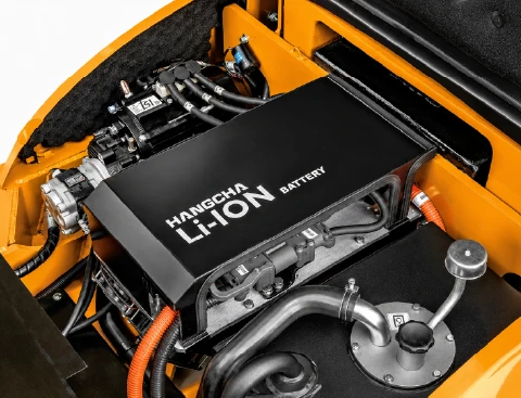 Hangcha XE Series electric forklift with Li-ion technology, 4.0-5.0 t lift capacity, Li-ion battery pack detail