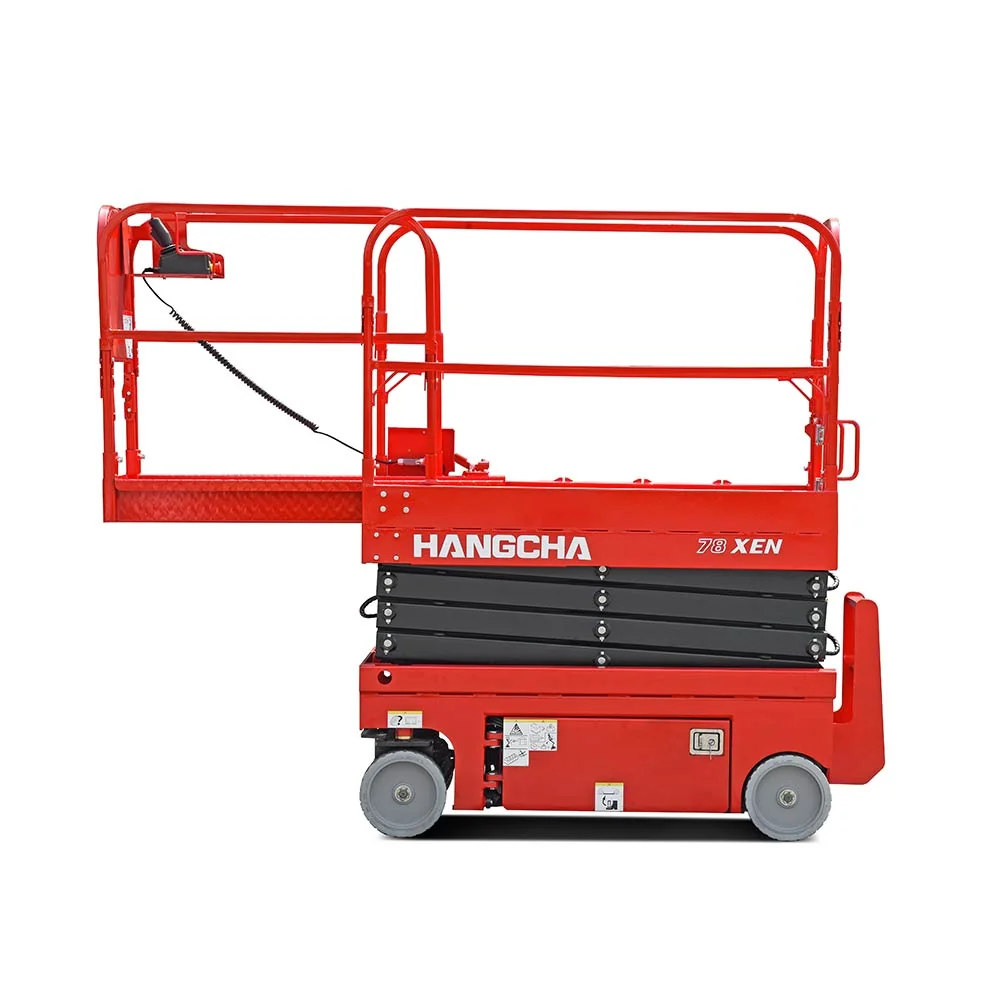 Hangcha XEN Series scissor lift side view with extension deck slid out