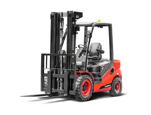 Hangcha XF2 Series diesel and LPG forklift with 1.5-3.5 t lift capacity, mast raised