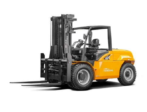 Hangcha XH Series 4-wheel electric forklift with 6-10 t lift capacity, rear three-quarter view
