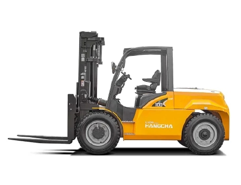 Hangcha XH Series 4-wheel electric forklift with 6-10 t lift capacity, side view