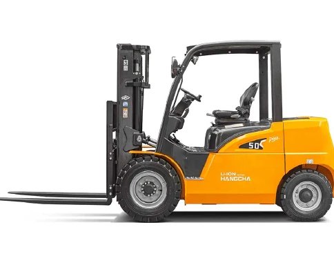 Hangcha XH Series heavy duty 4-wheel electric forklift with 4-5.5 t lift capacity, side view