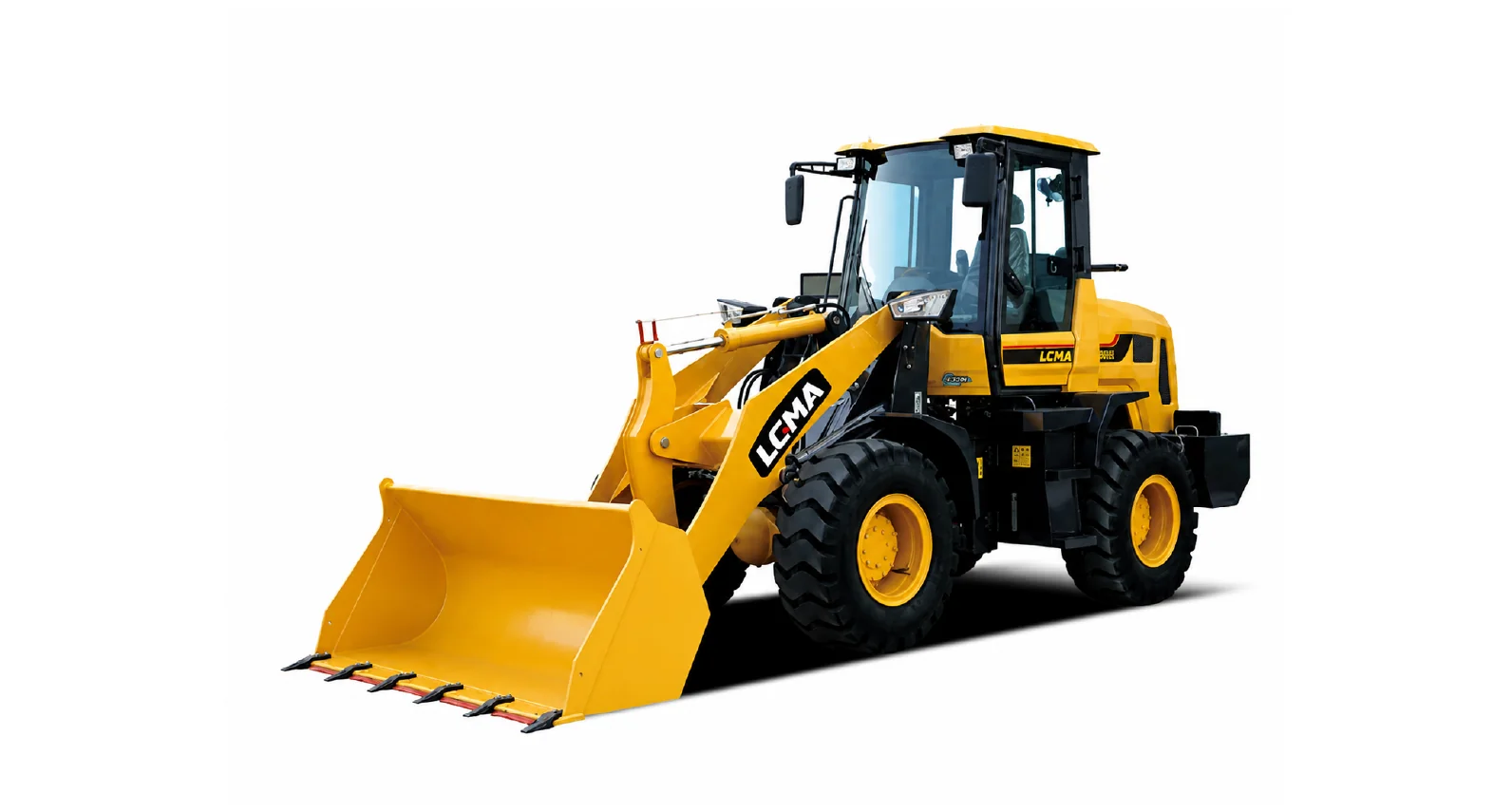 LM930 3.8 tonne wheel loader, front three-quarter view