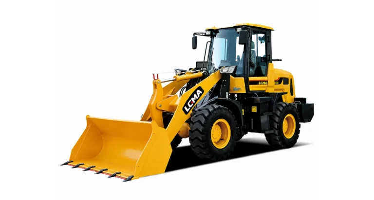 LM938 5.2 tonne wheel loader, front three-quarter view