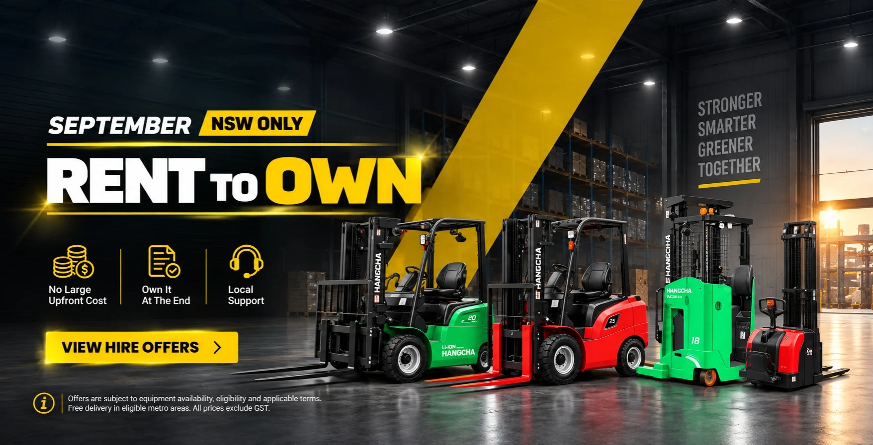 Forklift rent to own NSW September
