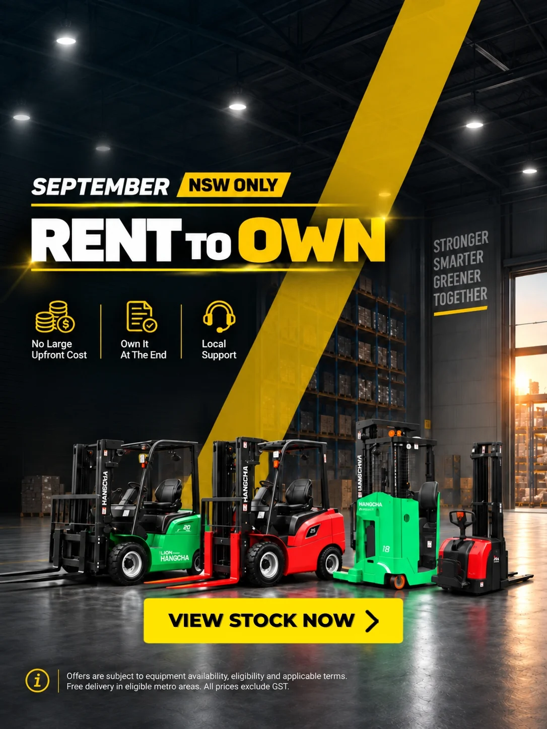 Forklift rent to own NSW September