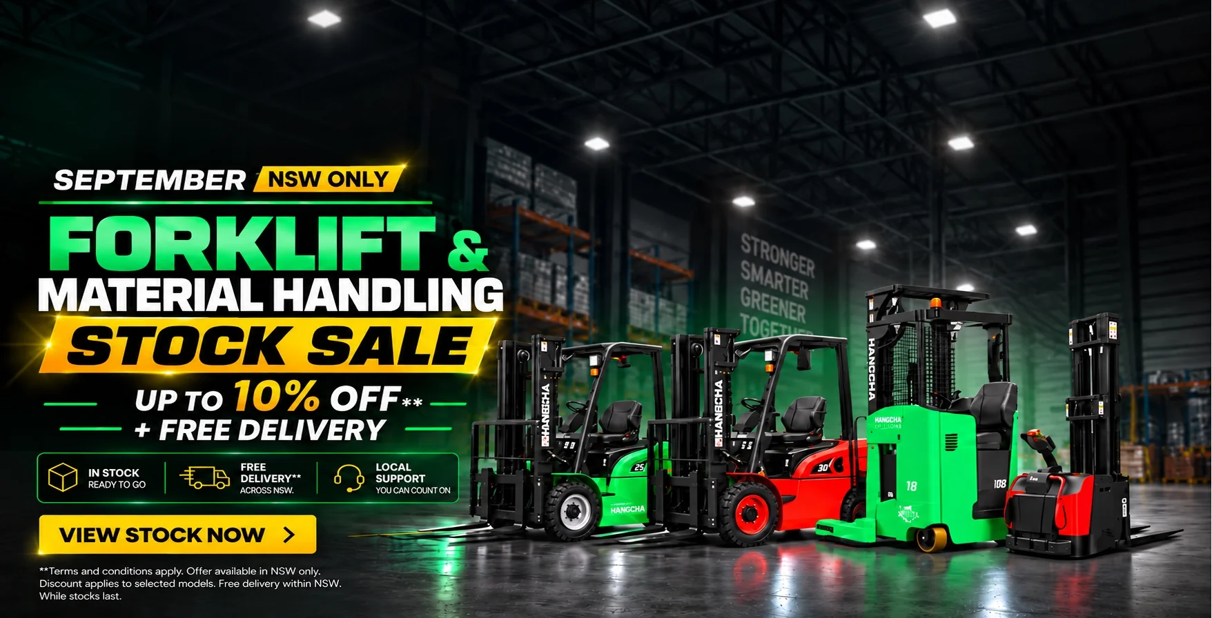 Forklift stock sale NSW September