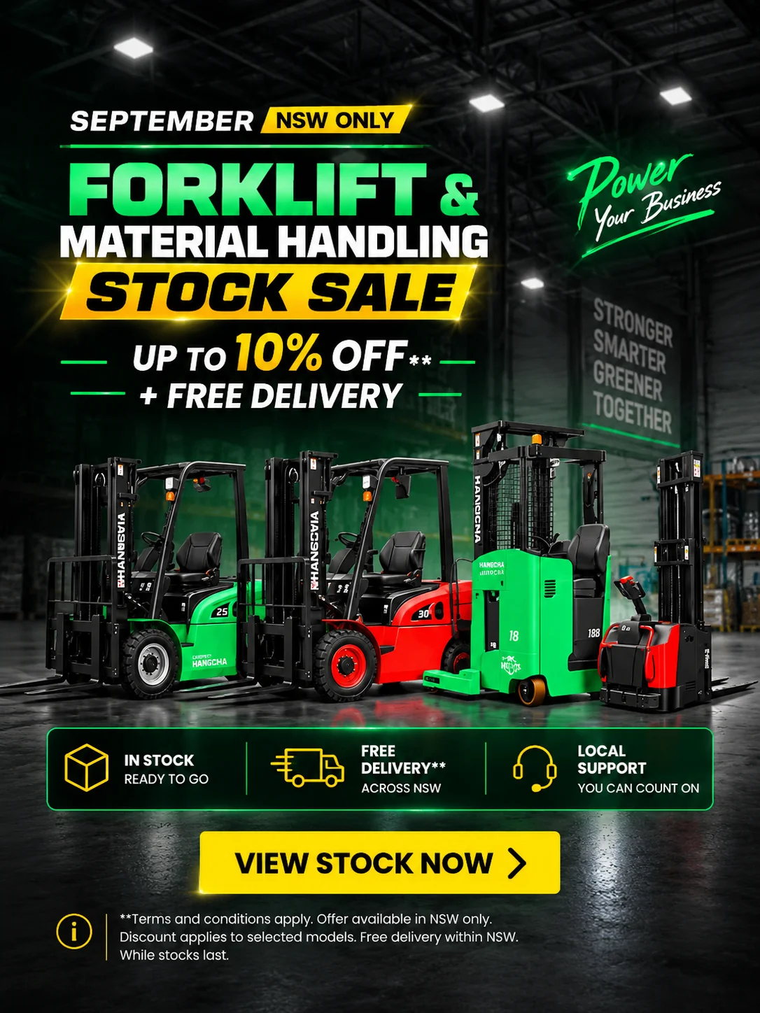 Forklift stock sale NSW September
