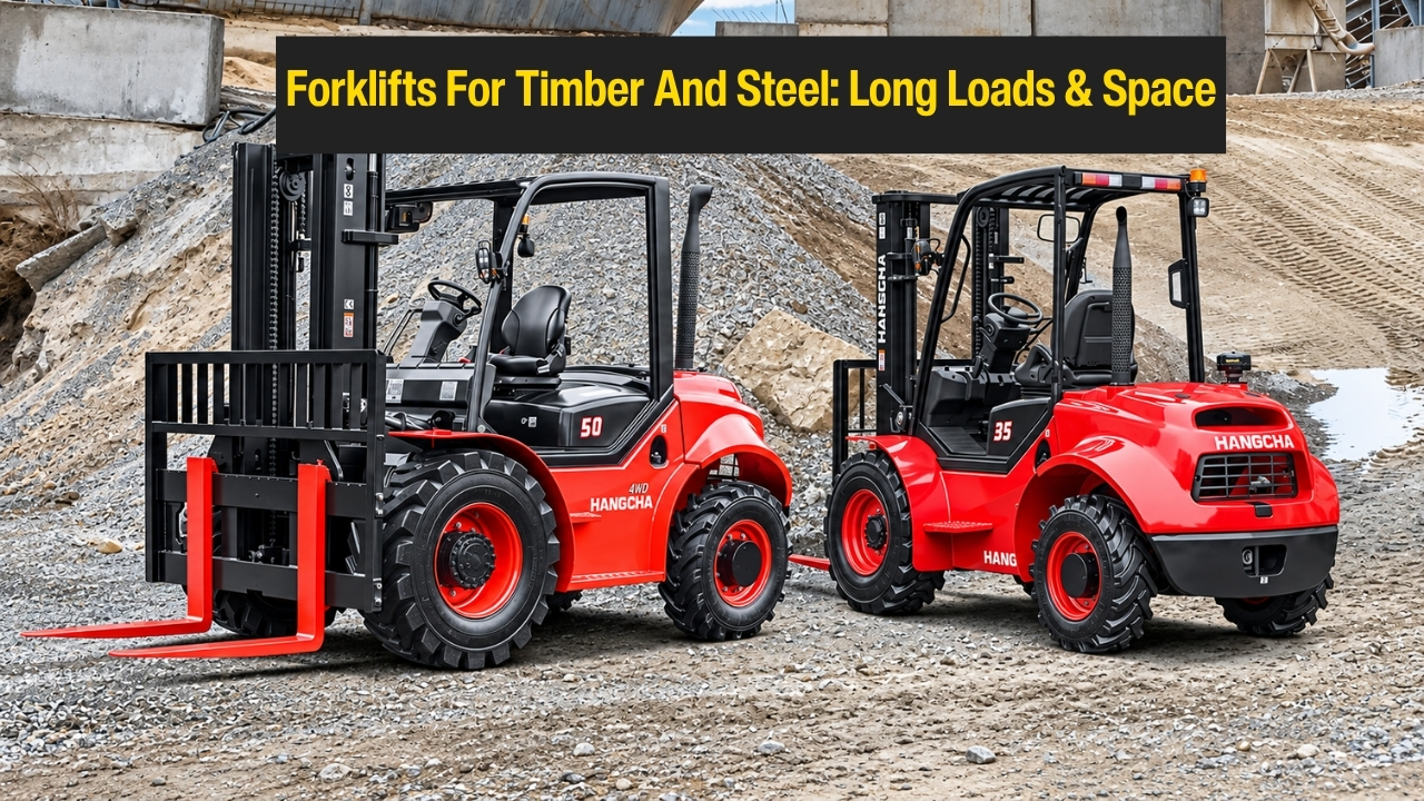 Forklifts for timber and steel: long loads and space