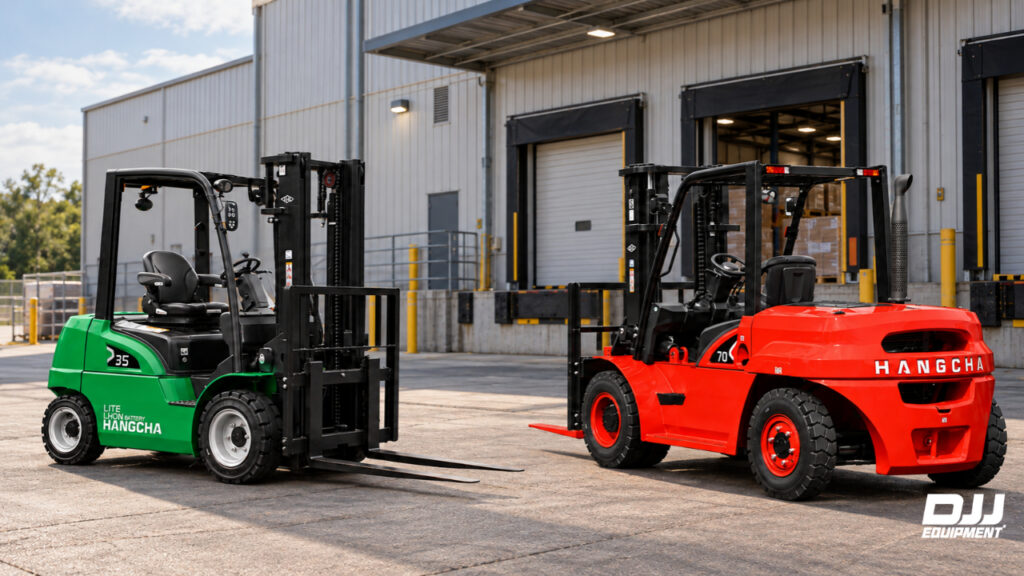 how noisy are electric, LPG and diesel forklifts
