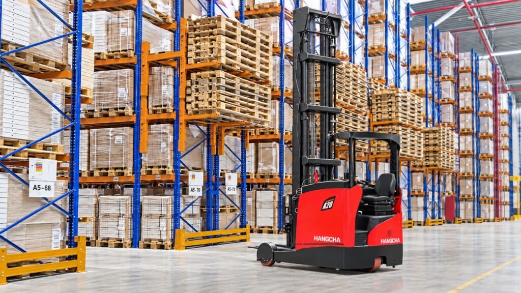 reach truck in drive-in racking