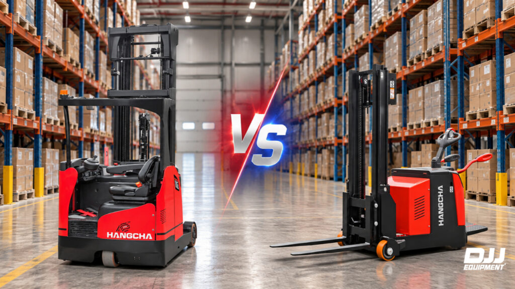 the difference between a pallet stacker and a reach truck