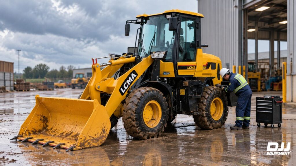 what to check before starting a wheel loader