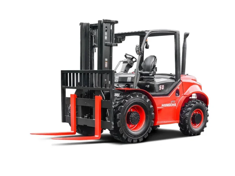 5 10t Two Four Wheel Drive Rough Terrain Forklift Whit Background 1