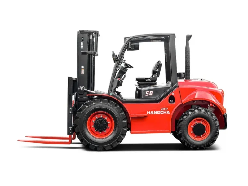 5 10t Two Four Wheel Drive Rough Terrain Forklift Whit Background 3