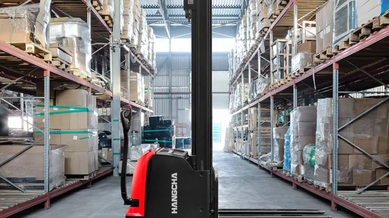 A Series High Range Pedestrain Pallet Stacker With Initial Lift 5