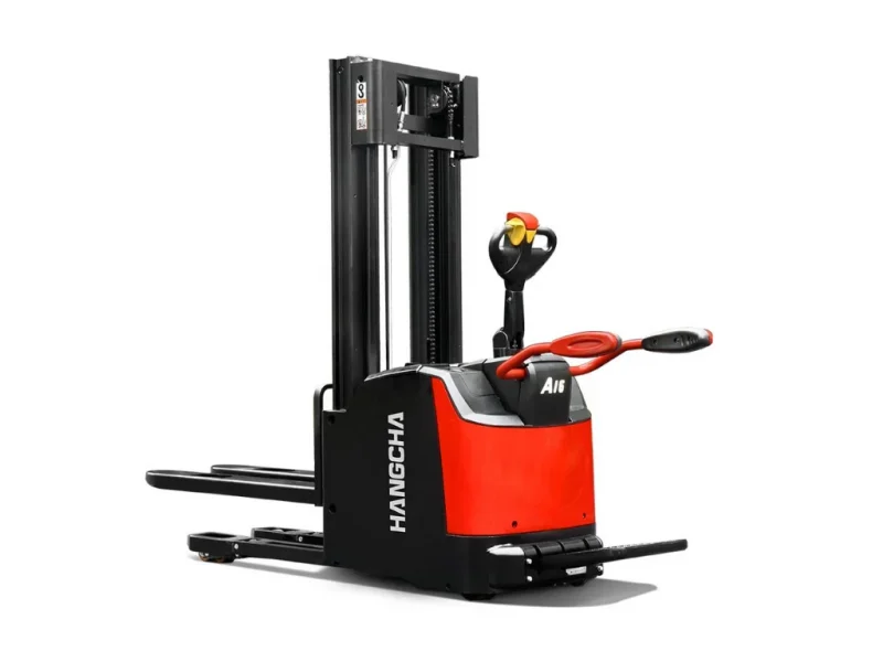 A Series High Range Stand On Pallet Stacker With Initial Lift Whit Background 1