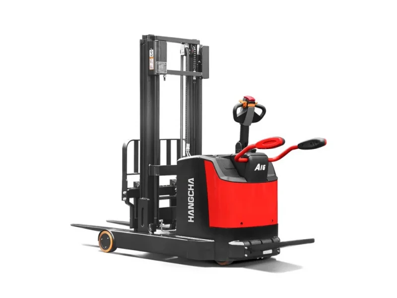 A Series High Range Stand On Pallet Stacker With Mast Move Whit Background 1