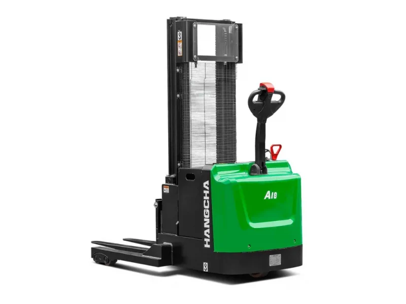 A Series Lithium Ion Walkie Straddle Stacker Whit Background 2