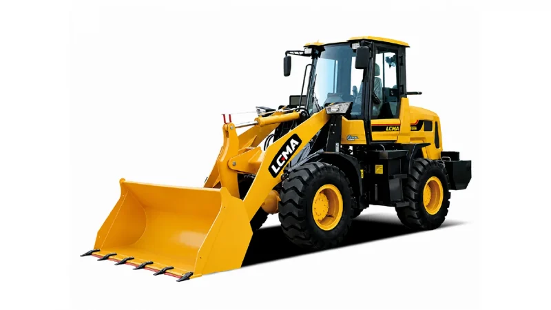 LM938 5.2 tonne wheel loader, front three-quarter view